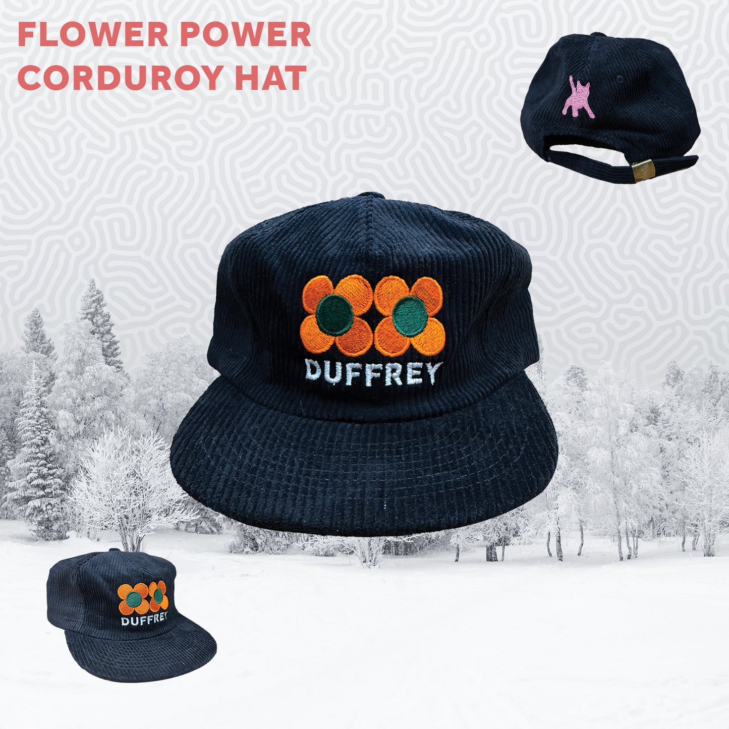 Flower Power Corduroy Hat (Pre-Order)